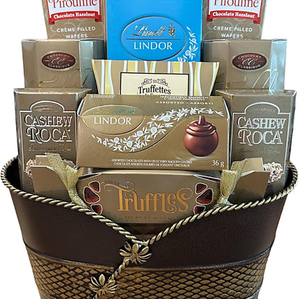 Chocolate Treats Gift Basket - Chocolate Candy Gift Baskets for Special Occasions Christmas Baskets, Birthday Gifts, Graduation Gifts, and Other Events, Gifts for Women and Men