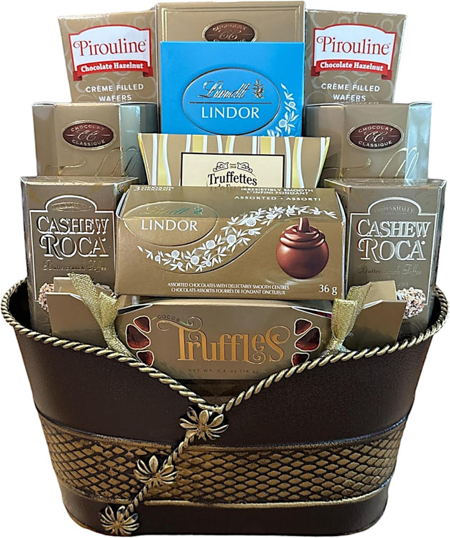 Chocolate Treats Gift Basket - Chocolate Candy Gift Baskets for Special Occasions Christmas Baskets, Birthday Gifts, Graduation Gifts, and Other Events, Gifts for Women and Men
