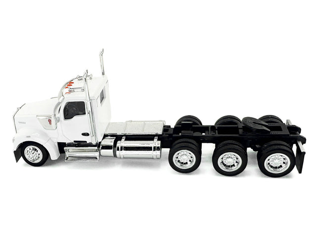 Kenworth W990 3-Axel Day Cab White 1/87 (HO) Plastic Model Car by HO Logistics