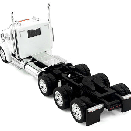 Kenworth W990 3-Axel Day Cab White 1/87 (HO) Plastic Model Car by HO Logistics