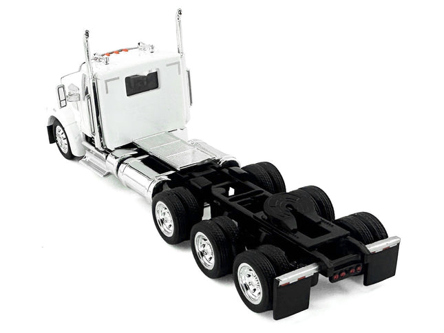 Kenworth W990 3-Axel Day Cab White 1/87 (HO) Plastic Model Car by HO Logistics